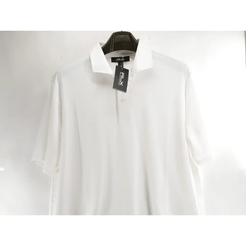 Polo Ralph Lauren RLX Men's NWT Performance Golf Polo Shirt White Large Casual
